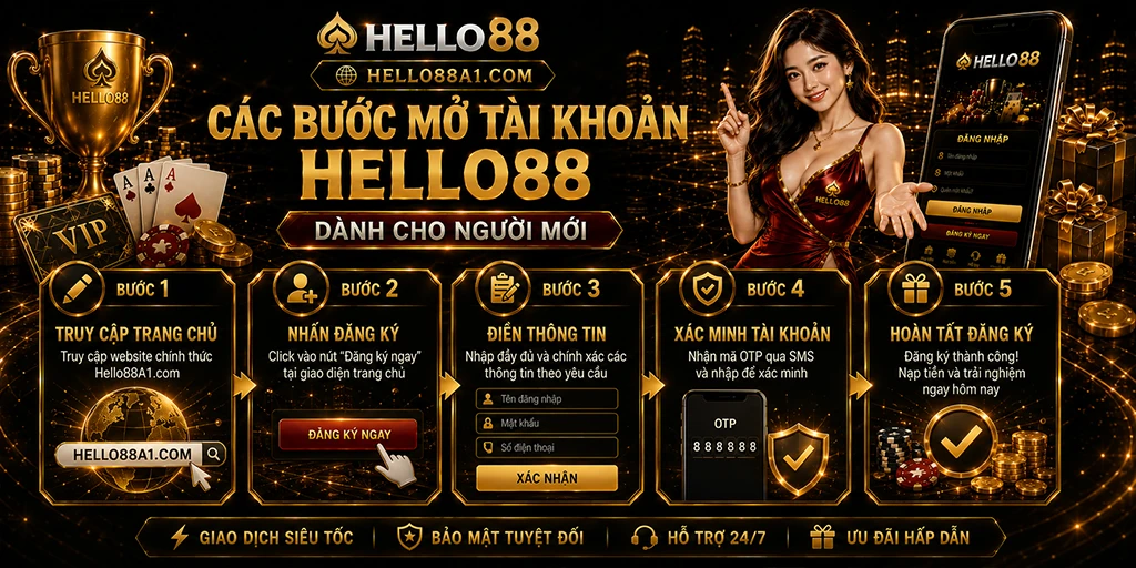 HELLO88 – Link Vào suhuqq.co Chính Thức - Đăng Ký Nhanh 12 Các bước mở tài khoản Hello88 dành cho người mới
