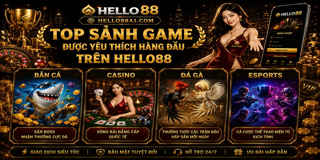 HELLO88 – Link Vào suhuqq.co Chính Thức - Đăng Ký Nhanh 10 Top sảnh game được yêu thích hàng đầu trên Hello88
